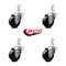 Service Caster 3.5 Inch Soft Rubber Wheel Swivel 3/4 Inch Square Stem Caster Set SCC-SQ20S3514-SRS-34-4 - alternate 5